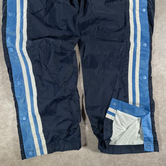 90’s Blue And White Striped Snap On Track Vintage Pants - Picture 10 of 10